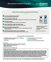 Dysport Reconstitution Checklist